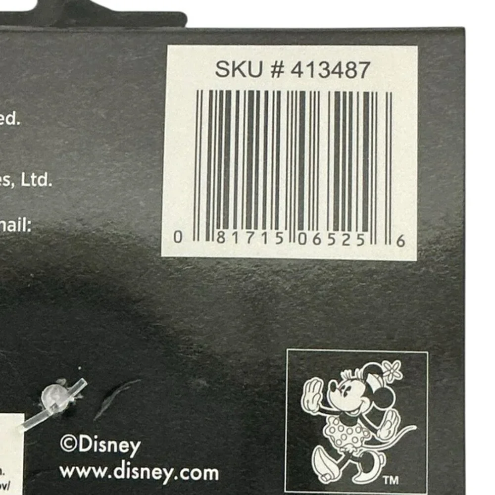 Disney Minnie Mickey Mouse Crew Socks Polka Dot Black White Crew Unisex Mens OS